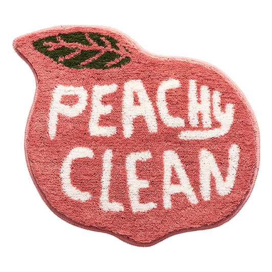 Peach Door Mat | Fruity Home Doormat for Living Room, Bathroom, Indoor, Outdoor Mat | Cute Doormat Decor for Housewarming Gift